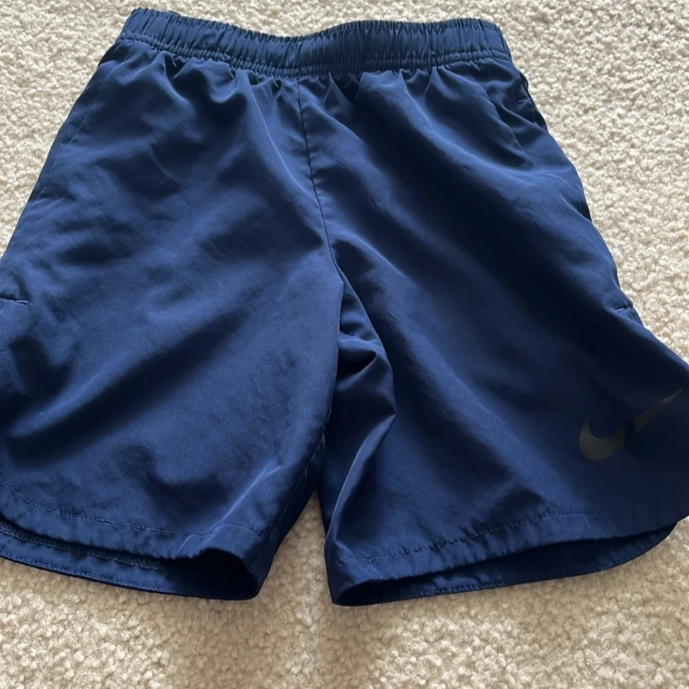 Nike Kids' Blue and Black Athletic Shorts - Picture 3 of 3